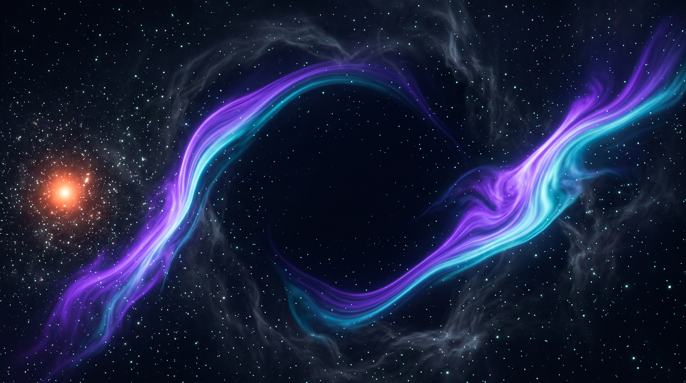 Cosmic celestial aurora nebula